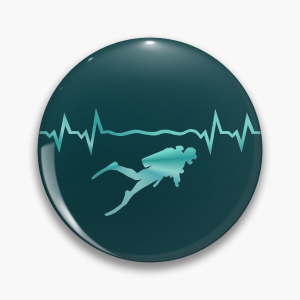Item preview, Diver heartbeat, underwater, scuba diving designed and sold by claudiasartwork.
