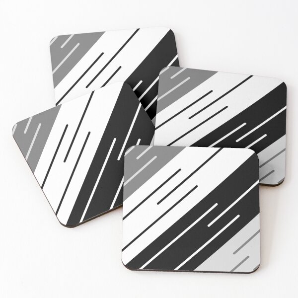 Aperçu de l'œuvre conception de rayures diagonales (noir blanc gris) créée et vendue par Seatzy.