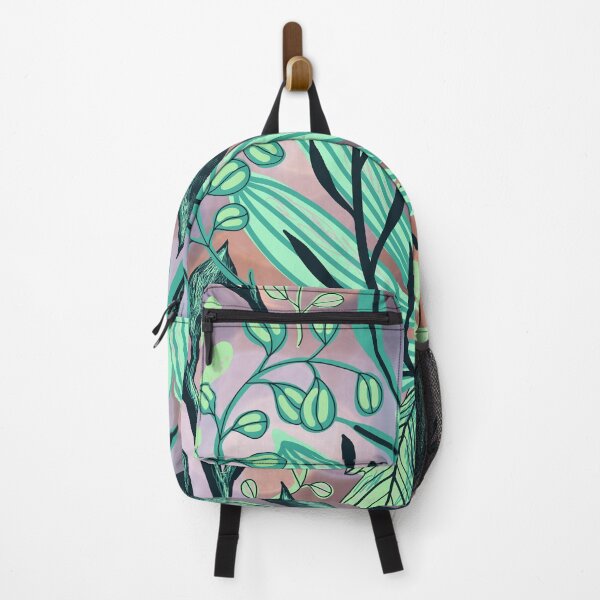 Item preview, Green & Teal Tropical Vibe Leafy Pattern with a Bokeh Background designed and sold by JulieSouster.