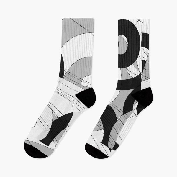 Item preview, abstract lack and white designed and sold by CottagePop.