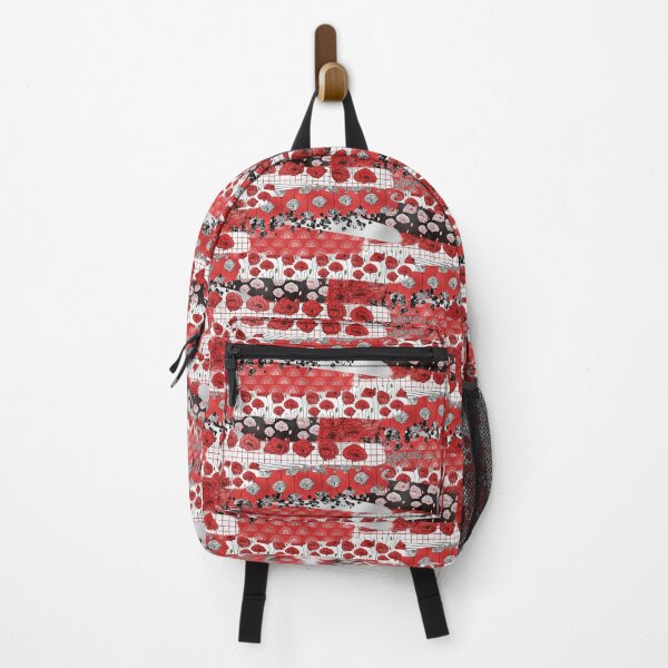 Item preview, abstract Red and black floral pattern designed and sold by Davestre.