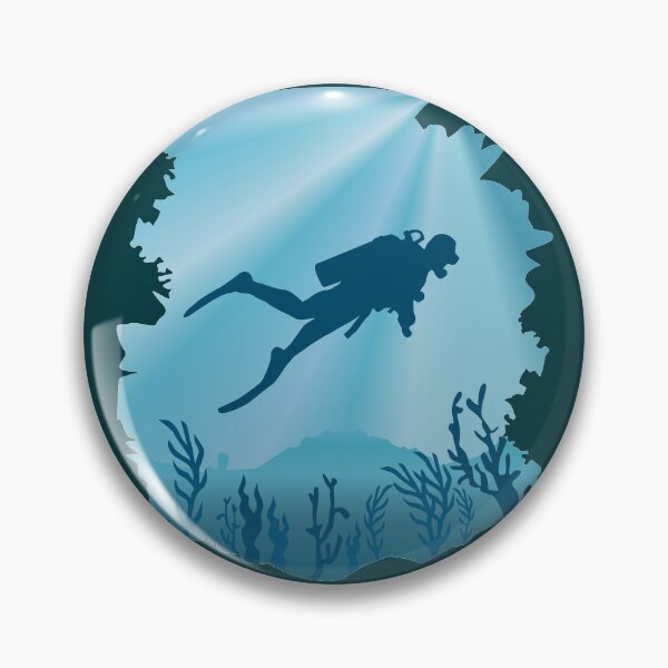 Item preview, Kopie von Diver heartbeat, underwater, scuba diving designed and sold by claudiasartwork.