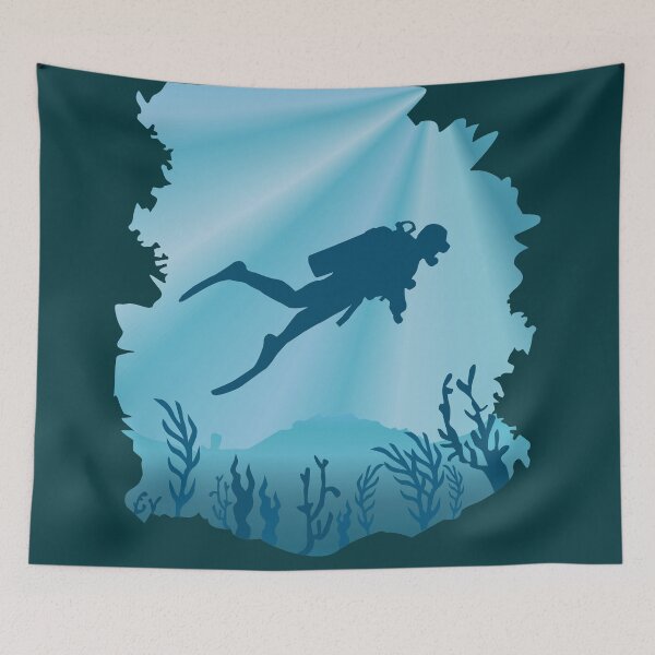 Item preview, Kopie von Diver heartbeat, underwater, scuba diving designed and sold by claudiasartwork.