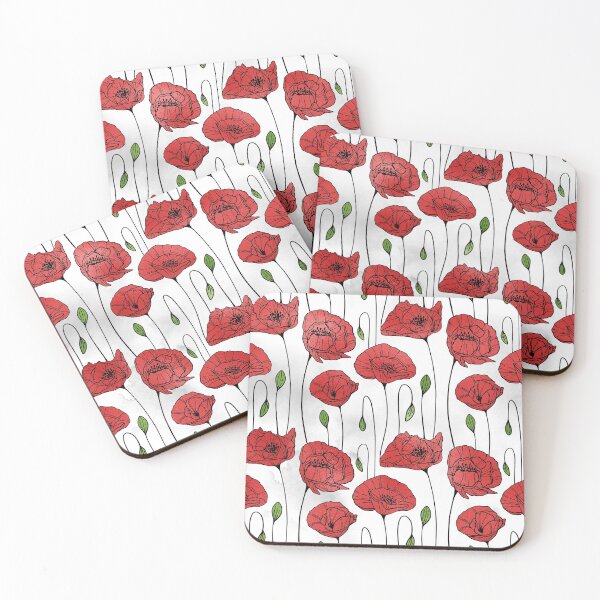 Item preview, Red, black and green floral pattern designed and sold by Davestre.