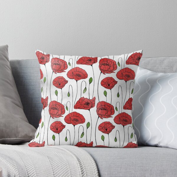 Item preview, Red, black and green floral pattern designed and sold by Davestre.