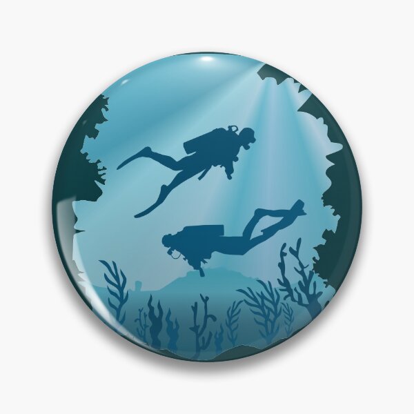 Item preview, Kopie von Kopie von Diver heartbeat, underwater, scuba diving designed and sold by claudiasartwork.