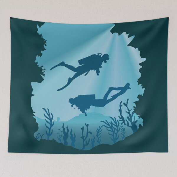 Item preview, Kopie von Kopie von Diver heartbeat, underwater, scuba diving designed and sold by claudiasartwork.