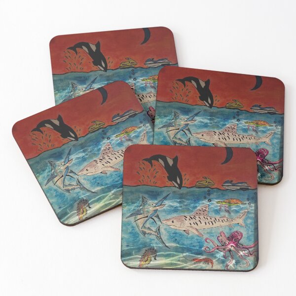 Item preview, Ocean and sharks designed and sold by brianjt.
