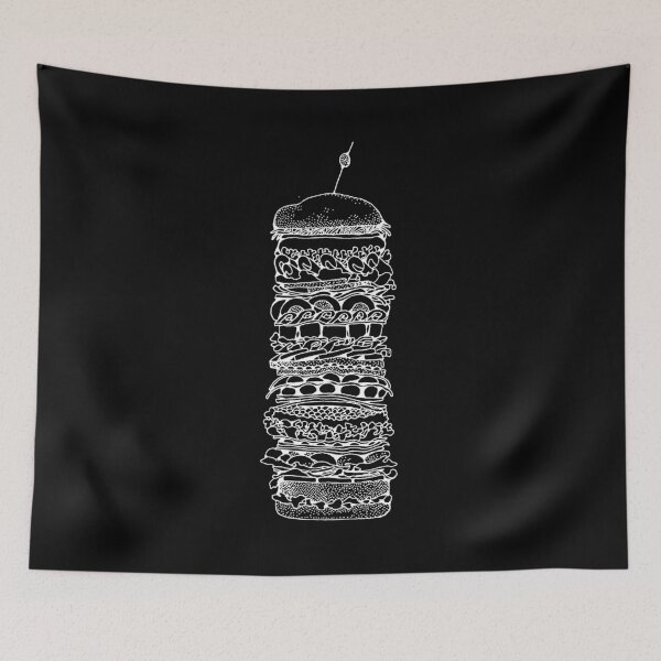 Item preview, Illustrated Stacked Burgers designed and sold by sunnyxvibesss.