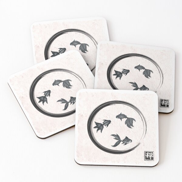 Item preview, Enso Goldfishes Kanji Zen designed and sold by ElenaDanilo.