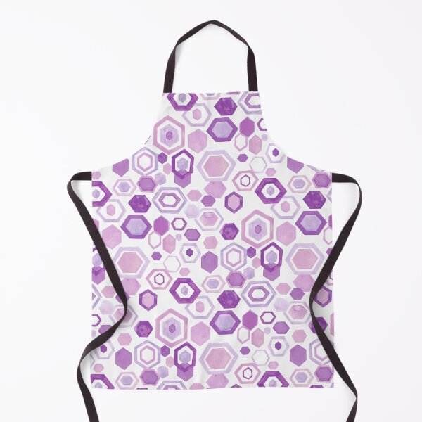 Item preview, Gouache Hexagons - Pastel Purples designed and sold by TigaTiga.