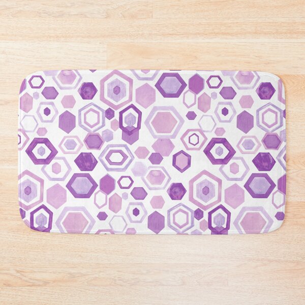 Item preview, Gouache Hexagons - Pastel Purples designed and sold by TigaTiga.