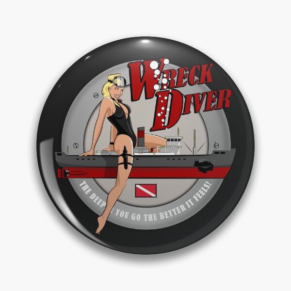 Item preview, Retro Pin-up Wreck Diver  designed and sold by StrongVlad.