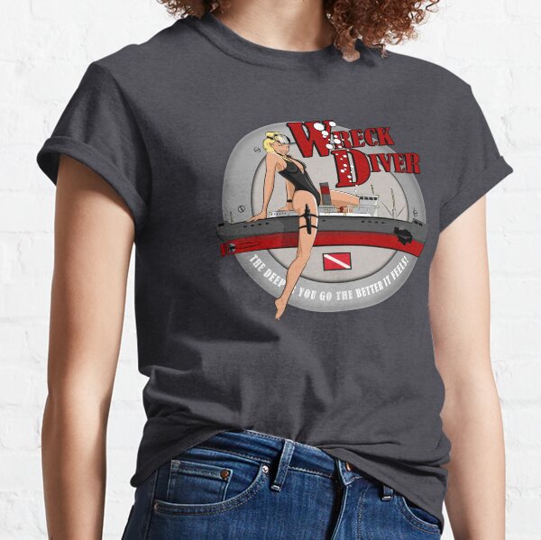 Retro Pin-up Wreck Diver  Classic T-Shirt