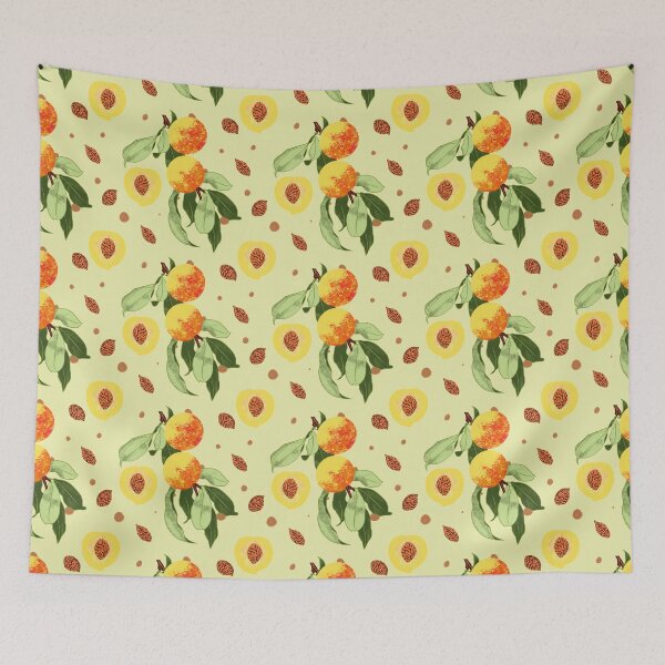 Item preview, Apricots repeating pattern designed and sold by BrandNameNerd.