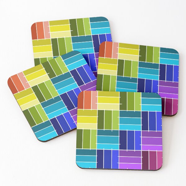 Item preview, Rainbow Patchwork Pattern designed and sold by Pentanglement.