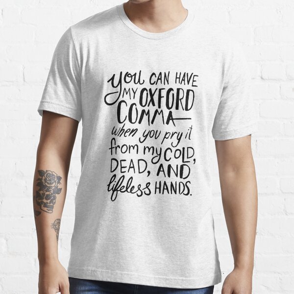 Oxford Comma Grammar Joke Blue 