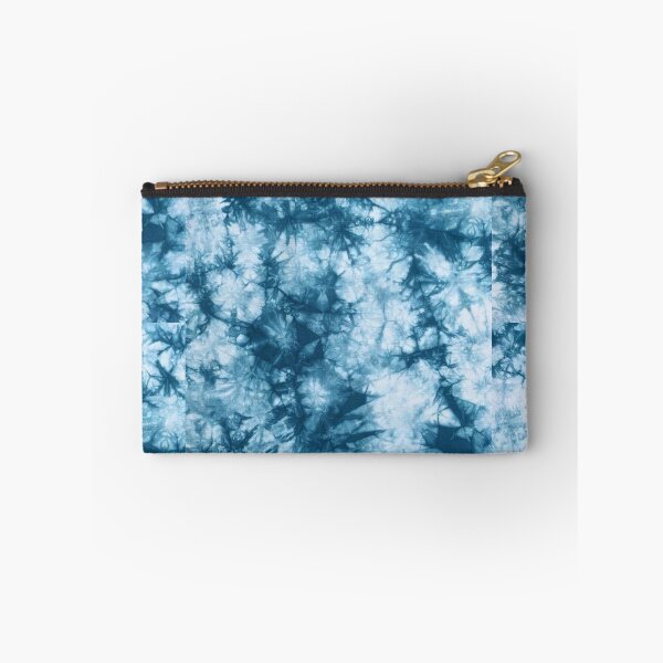 Artikelvorschau, Aquablaues und weißes abstraktes minimales Batikmuster entworfen und verkauft von somethingbyDave.
