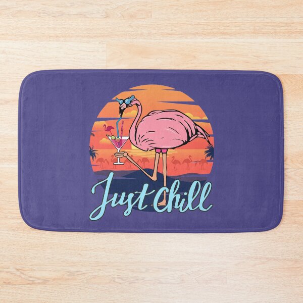 Item preview, Just Chill Flamingo Drinking Cocktail Cute Vintage  designed and sold by alenaz.