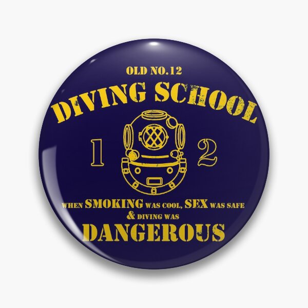 Item preview, Funny Commercial Diver - Old No.12 Diving School (Distressed) designed and sold by StrongVlad.