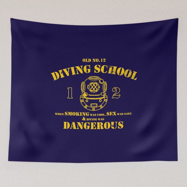 Item preview, Funny Commercial Diver - Old No.12 Diving School (Distressed) designed and sold by StrongVlad.