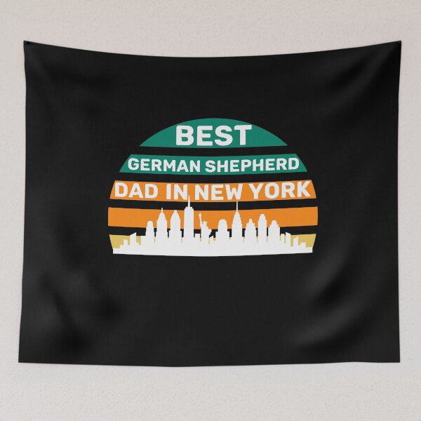 Item preview, German Shepherd Dad - New York - Best Dad - Vintage designed and sold by Beyond Words.