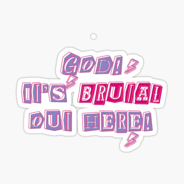 SOUR - Brutal lyrics (Olivia Rodrigo) Sticker