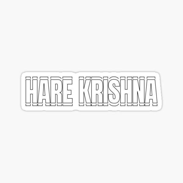 Hare Krishna Mantra metal sticker