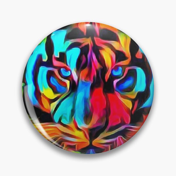 Item preview, colorful tiger art painting designed and sold by MXanwar.