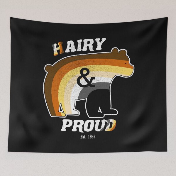 Item preview, Gay Men Hairy Proud Bear Gay Pride Flag  designed and sold by TheAplus.