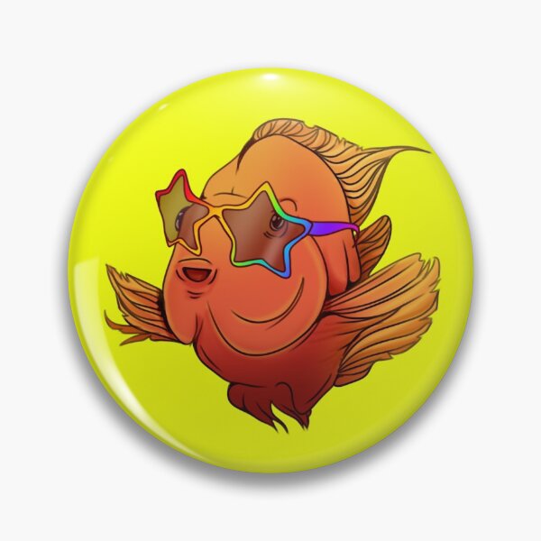 Item preview, Blood Parrot Cichlid Fish with Star Glasses designed and sold by LotsOfPixels.