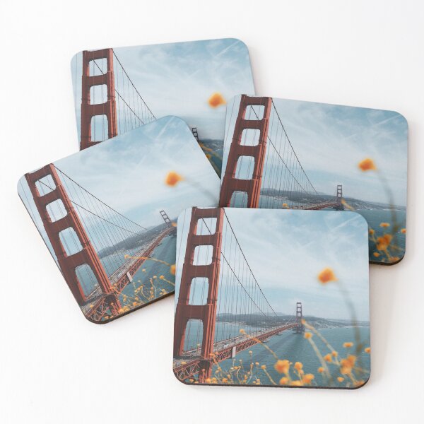 Item preview, Golden Gate Bridge and Flowers designed and sold by TeeChest.