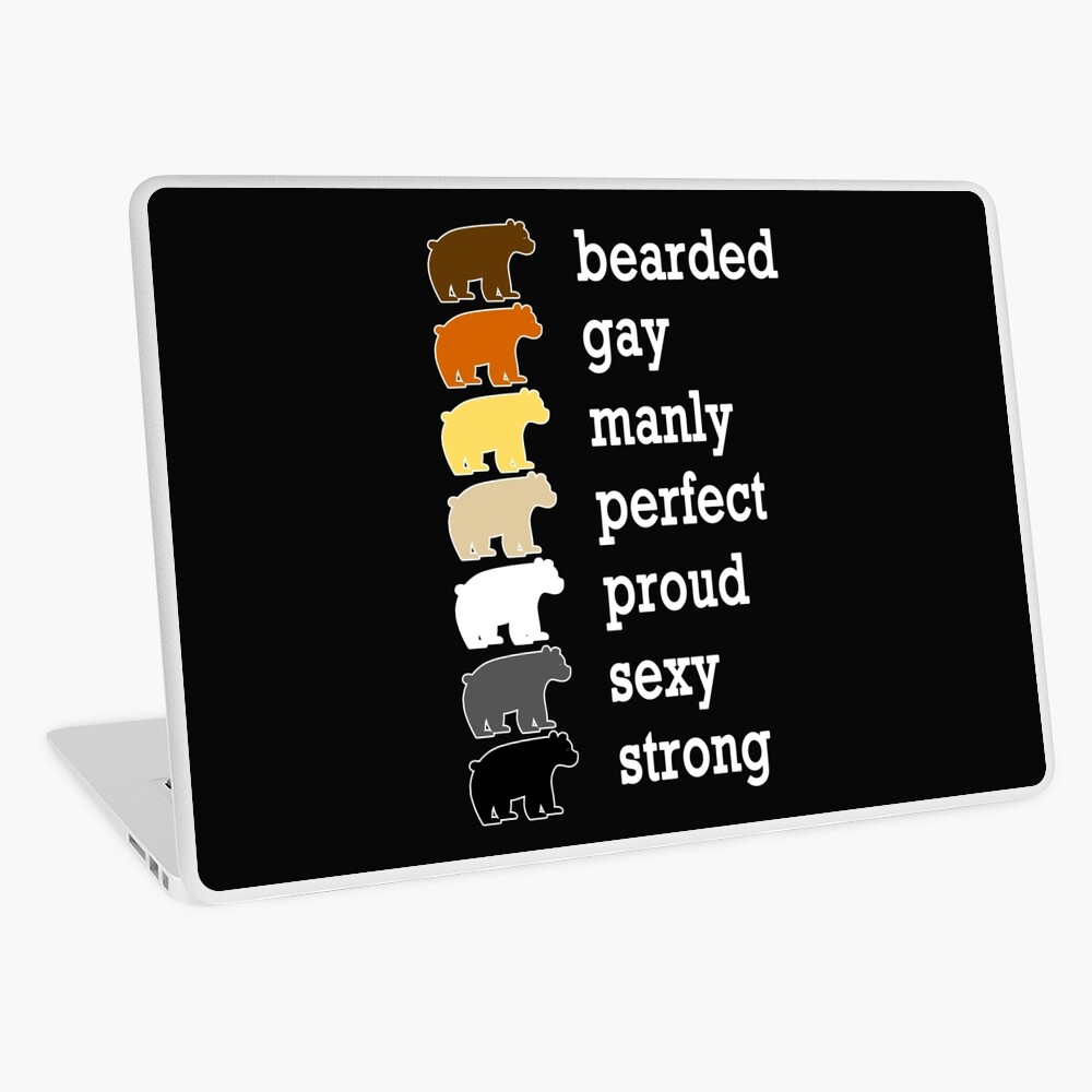 Gay Men Hairy Proud Bear Gay Pride Flag 7 Bears