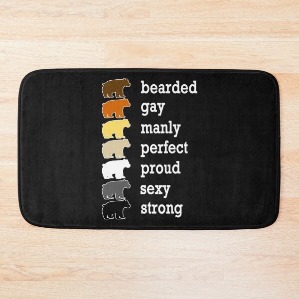 Item preview, Gay Men Hairy Proud Bear Gay Pride Flag 7 Bears designed and sold by TheAplus.