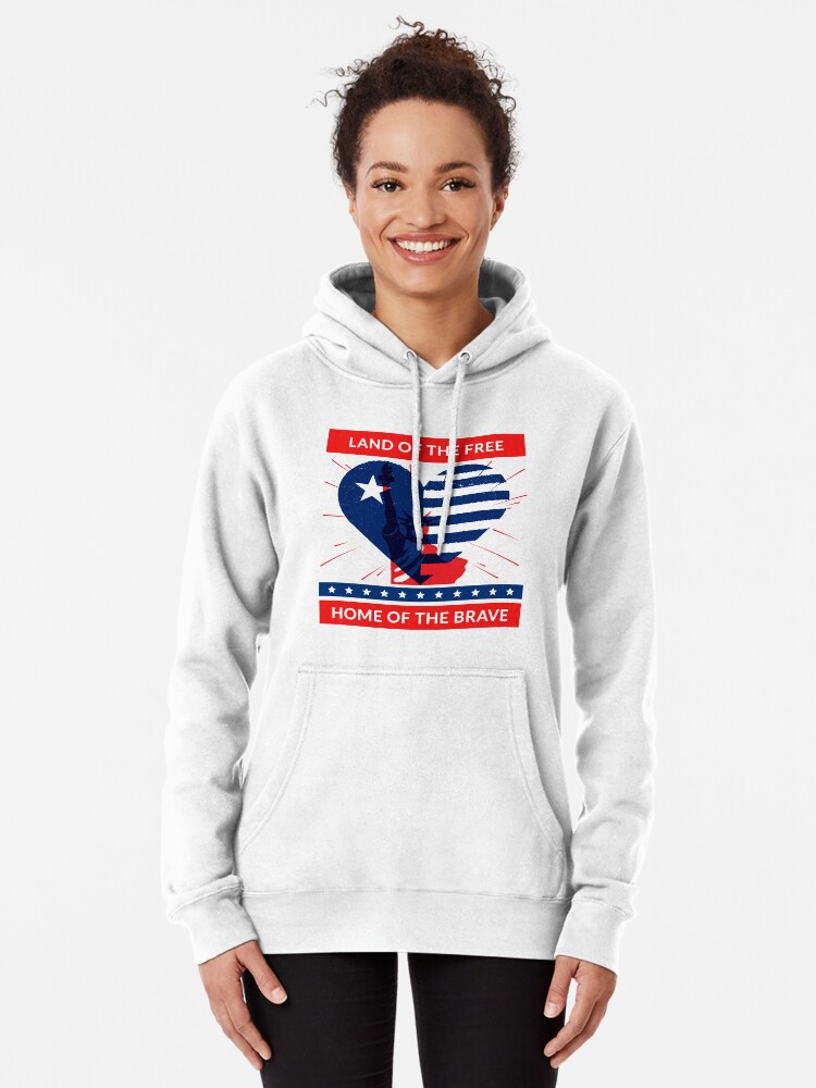 Land of the free home of the brave Pullover Hoodie