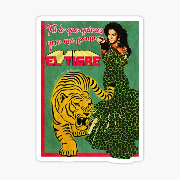 Lola Flores Let the tiger eat me Sticker