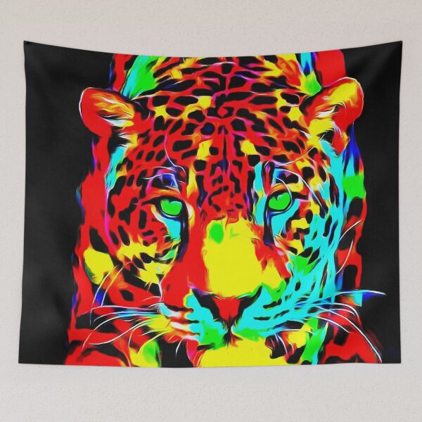 Item preview, colorful tiger art painting designed and sold by MXanwar.