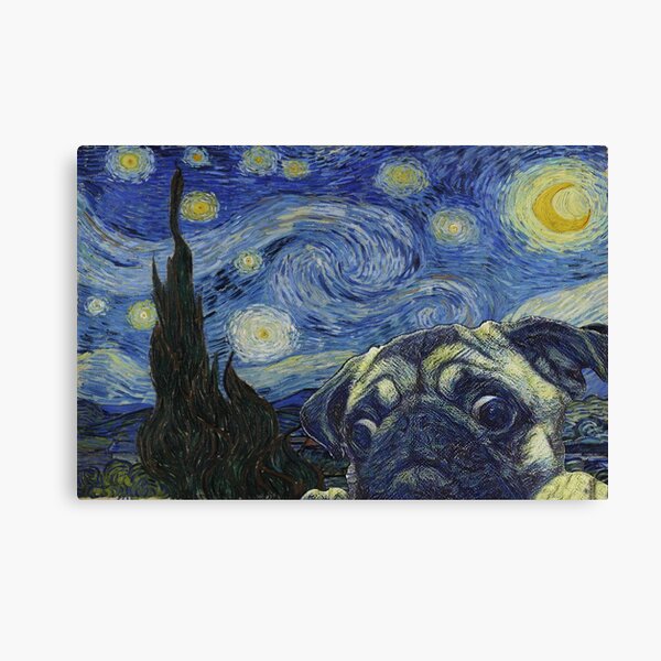 Artikel-Vorschau von Mops Hund Sternennacht Van Gogh - Mops Hundeliebhaber - Grafik Mops Hund Poster Geschenk, designt und verkauft von hippololocc.