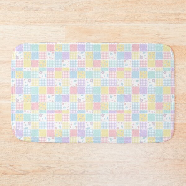 Item preview, Pastel Aesthetic Quilt Flowers Dots Gingham Pretty Kawaii Cute Cozy Cottagecore designed and sold by candymoondesign.