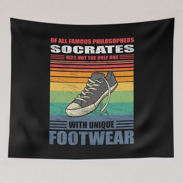 Item preview, Vintage Sneaker Philosopher Sokrates Footwear Funny Sneaker Quote designed and sold by TheAplus.