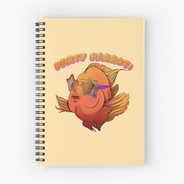 Item preview, "PARTY PARROT" Blood Parrot Cichlid with Star Glasses designed and sold by LotsOfPixels.
