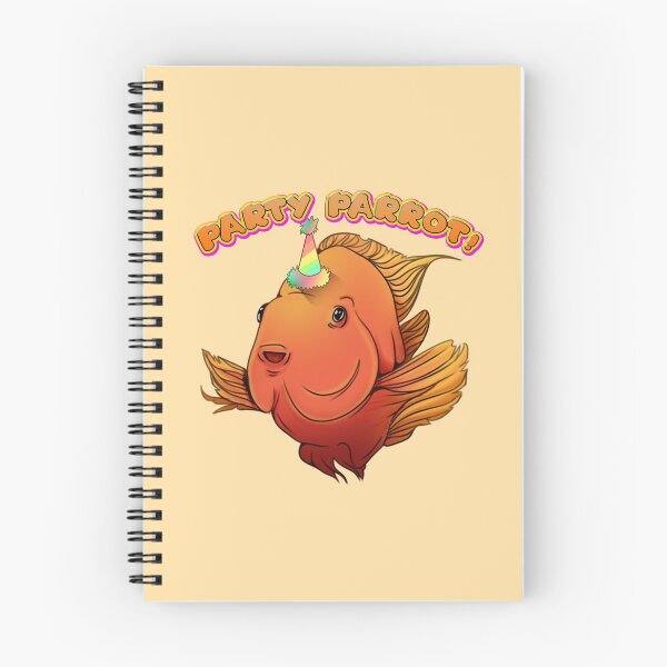 Item preview, "Party Parrot" Blood Parrot Cichlid with Party Hat designed and sold by LotsOfPixels.