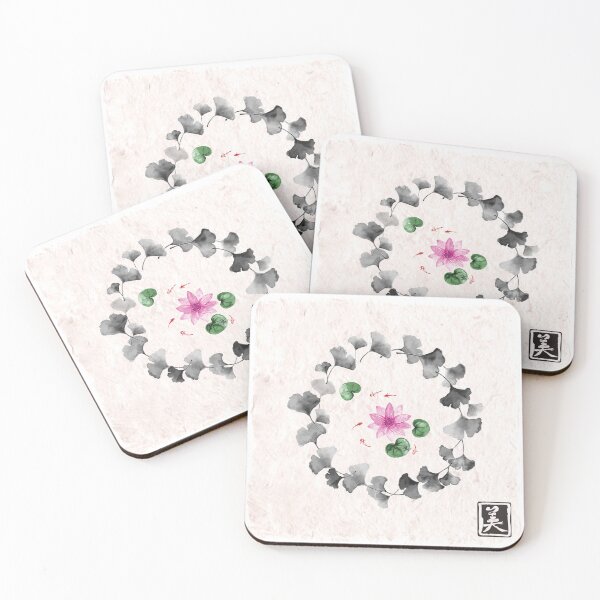 Item preview, Enso Ginkgo Lotus Kanji Beauty designed and sold by ElenaDanilo.
