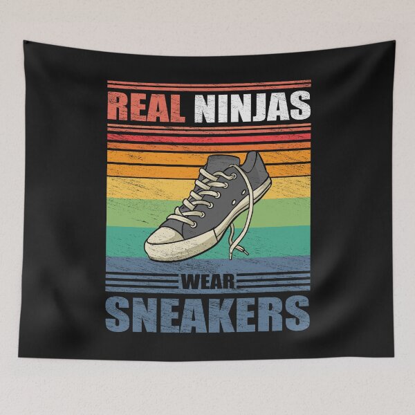 Item preview, Vintage Sneaker Real Ninjas Sneaking Funny Sneaker Quote designed and sold by TheAplus.