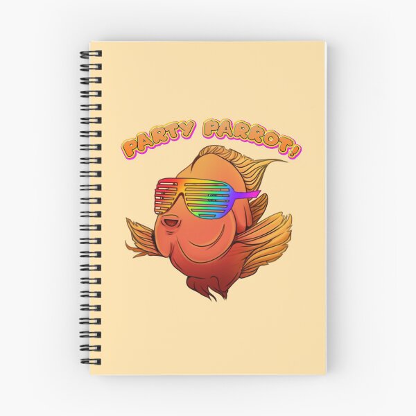 Item preview, "PARTY PARROT" Blood Parrot Cichlid with Shutter Glasses designed and sold by LotsOfPixels.