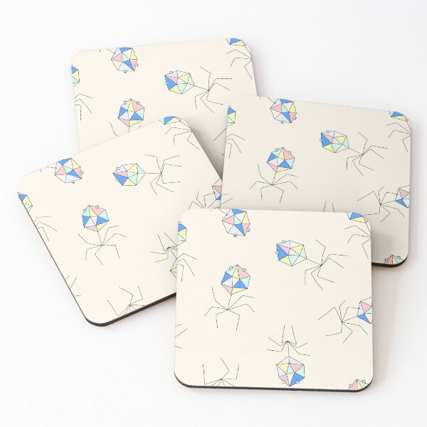 Item preview, Cute Bacteriophages on Peach designed and sold by fogoosherie.
