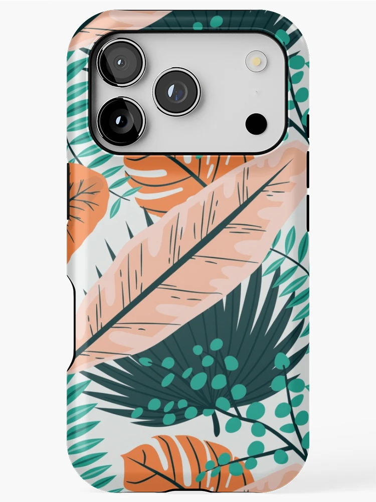 Thumbnail 1 of 4, iPhone Case, Colorful Leaf Pattern designed and sold by Cute Bunny.