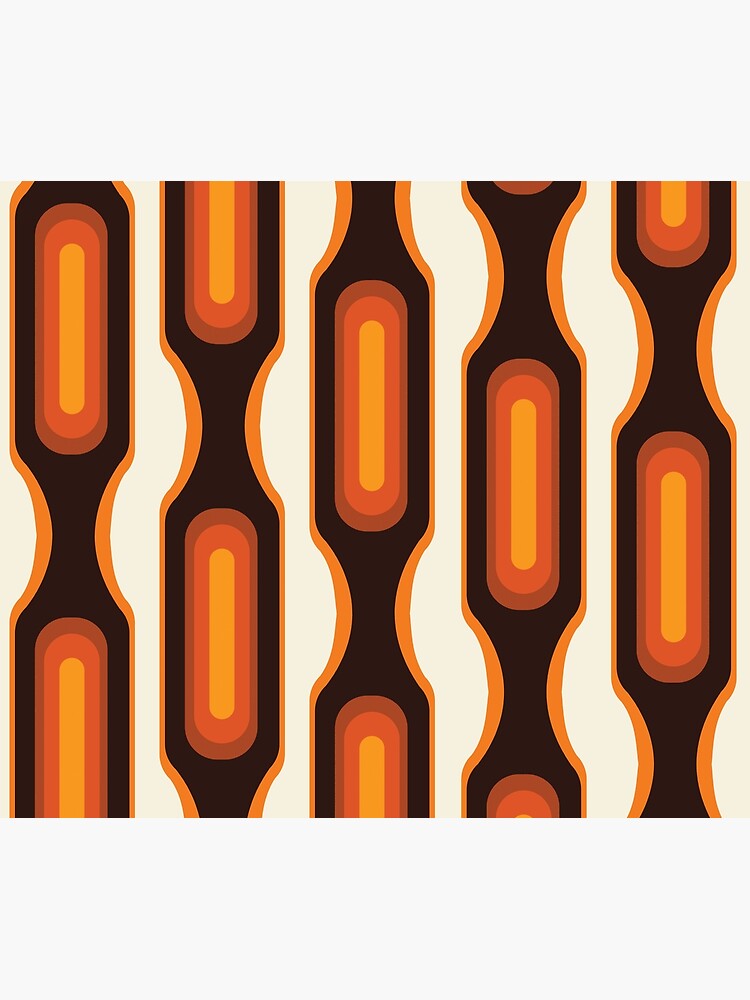 Capsules Large 1970s Orange Meets Mid Century Modern by MonstersMashU