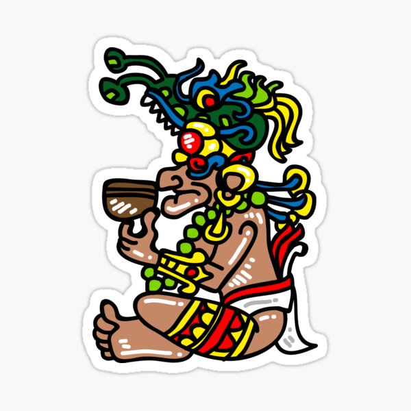 Aztec god Sticker