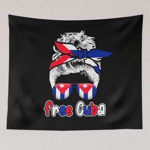 Item preview, Messy Hair Woman Bun Free Cuba Flag Sos Cuban designed and sold by FucaGirl.